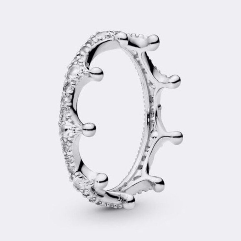 Pandora Clear Sparkling Crown Ring